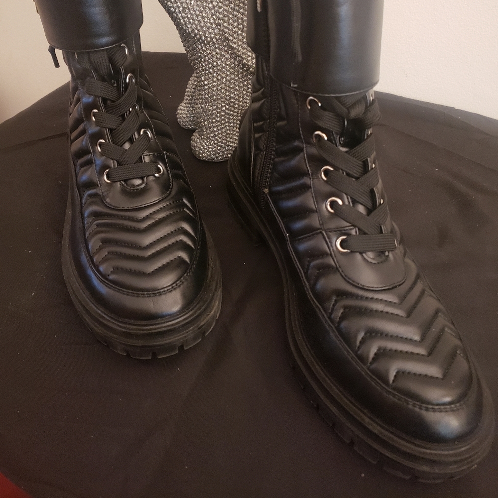 NINE WEST SABRAH WOMEN LUG SOLE COMBAT & LACE-UP BOOTS 8M